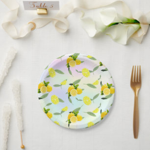 Tropical Citrus Sommer frische Orangenlemon Slice Pappteller