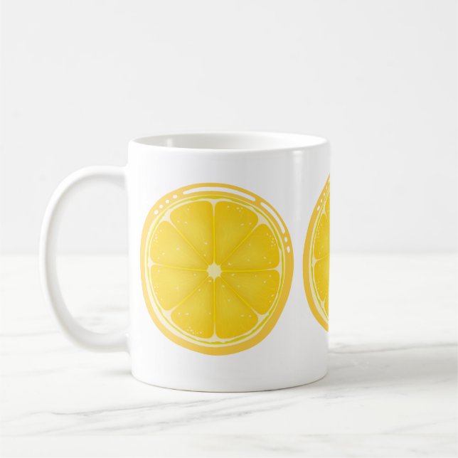 TROPICAL Citrus SUMMER FRUIT Orange lemons Slice  Kaffeetasse (Links)