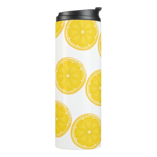 TROPICAL Citrus SUMMER FRUIT Orange lemons Slice Thermosbecher (Nach links gedreht)