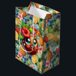 Tropical Coconut  Mittlere Geschenktüte<br><div class="desc">A Medium Size Tropical Fruit Gift Bag With A Smiling Tropical Coconut</div>