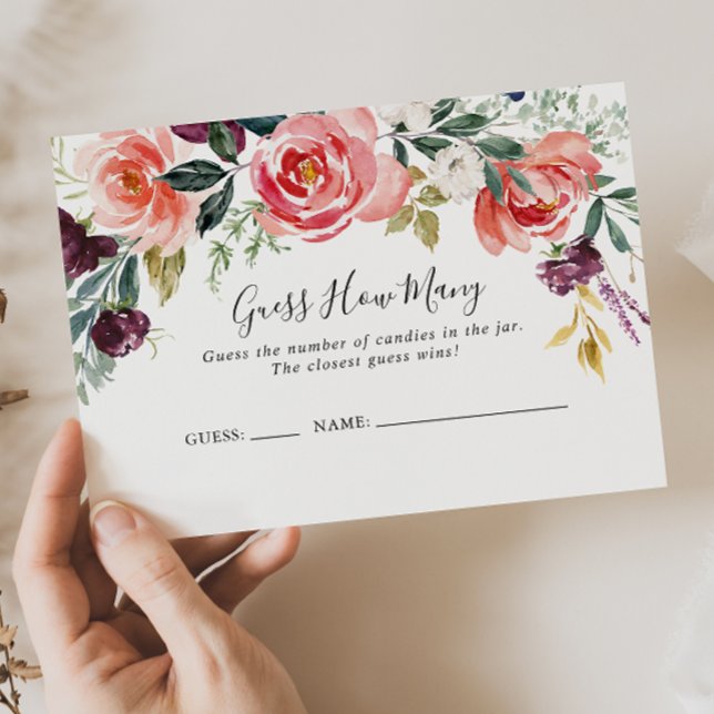 Tropical Colorful Summer Devinez Combien De Carte  (Créateur téléchargé)