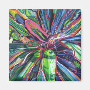 Tropical Colorful Ti Magnet Feuille