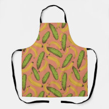 Tropical Coral Banana Leaf Muster