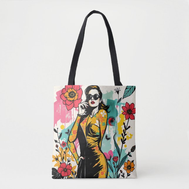 Tropical Couture Kunstkollektion Doppelseitig Tasche (Vorderseite)