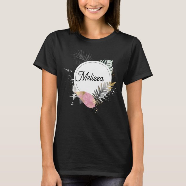 Tropical Custom Name T-shirt (Vorderseite)