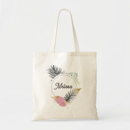 Tropical Custom Name Tote Bag Tragetasche