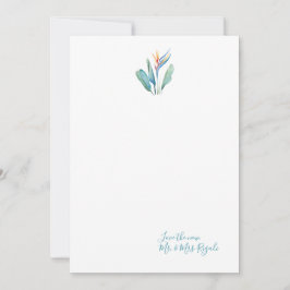 Tropical Custom Wedding Danke Cards Mitteilungskarte