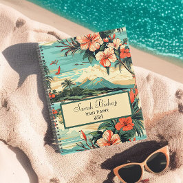 Tropical Customizable Annual Planner Hardcover Planer