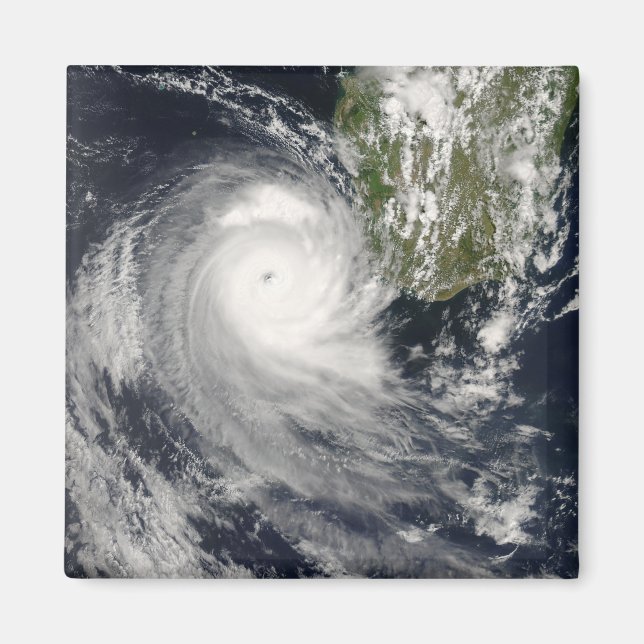 Tropical Cyclone Favio von Madagaskar Magnet (Vorne)