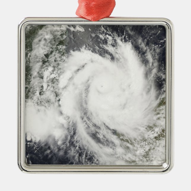 Tropical Cyclone Jokwe Silbernes Ornament (Vorne)
