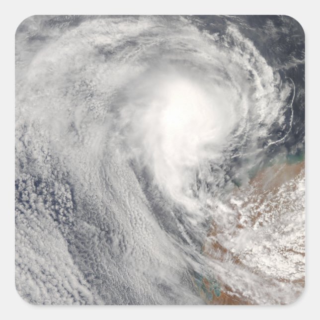 Tropical Cyclone Melanie aus Australien Quadratischer Aufkleber (Vorderseite)