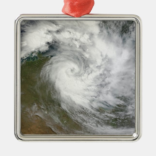 Tropical Cyclone Paul über Australien Silbernes Ornament (Vorne)