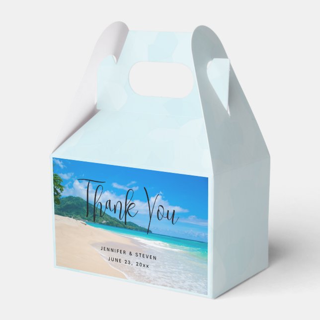 Tropical Destination Landschaftlich Beach Foto Geschenkschachtel (Vorderseite)