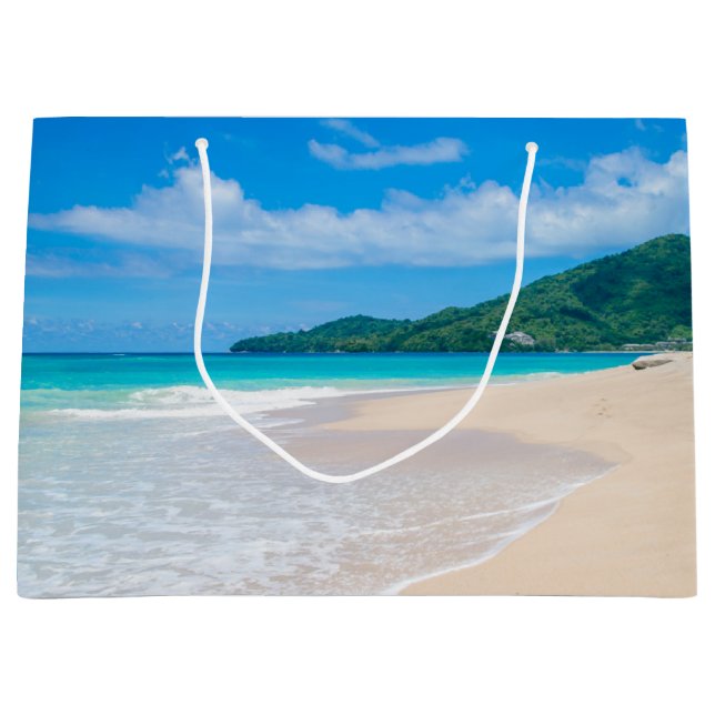 Tropical Destination Landschaftlich Beach Foto Große Geschenktüte (Vorderseite)