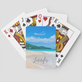 Tropical Destination Landschaftlich Beach Foto Spielkarten