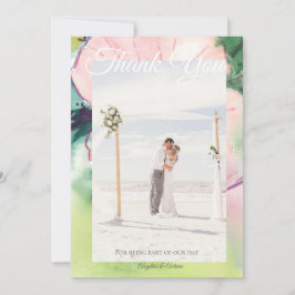 Tropical Destination Wedding  Dankeskarte