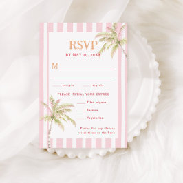 Tropical Destination Wedding RSVP Karte