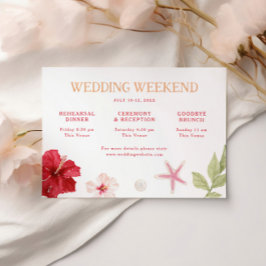 Tropical Destination Wedding Weekend Begleitkarte