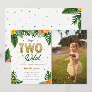 Tropical Deux folle invitation d'anniversaire phot