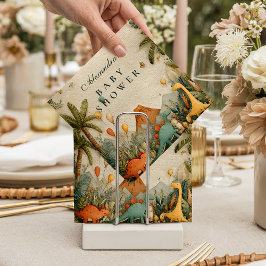 Tropical Dino Adventure Baby Shower Serviette