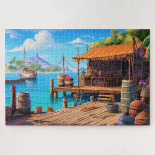 🌅 Tropical Dock Escape