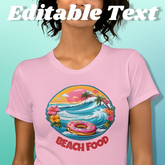 Tropical Donut Beach Food essbar T-Shirt (Von Creator hochgeladen)