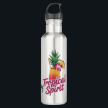 Tropical Dreams Edelstahlflasche<br><div class="desc">In the tropical spirit, every day is a celebration. Coconut drinks in hand, sun on your skin, and music in the air. Time slows, and worries melt away with each ocean wave. This is pure summer bliss.</div>