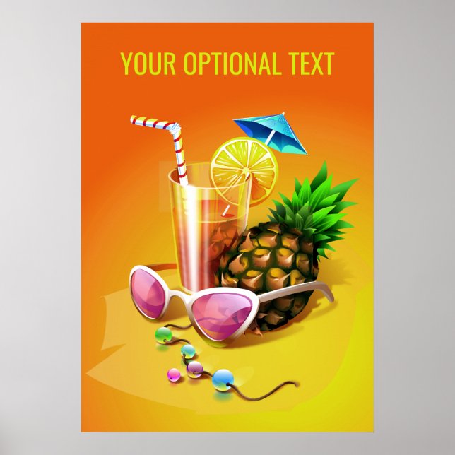 Tropical Drink Custom Poster (Vorne)