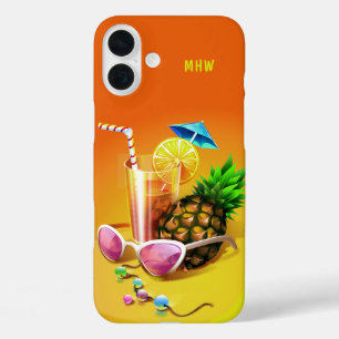 Tropical Drink individuelle Telefongehäuse für Mon iPhone 16 Plus Hülle