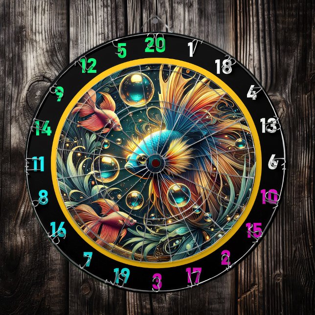 Tropical Elegance Betta Dartboard Design Dartscheibe (Von Creator hochgeladen)