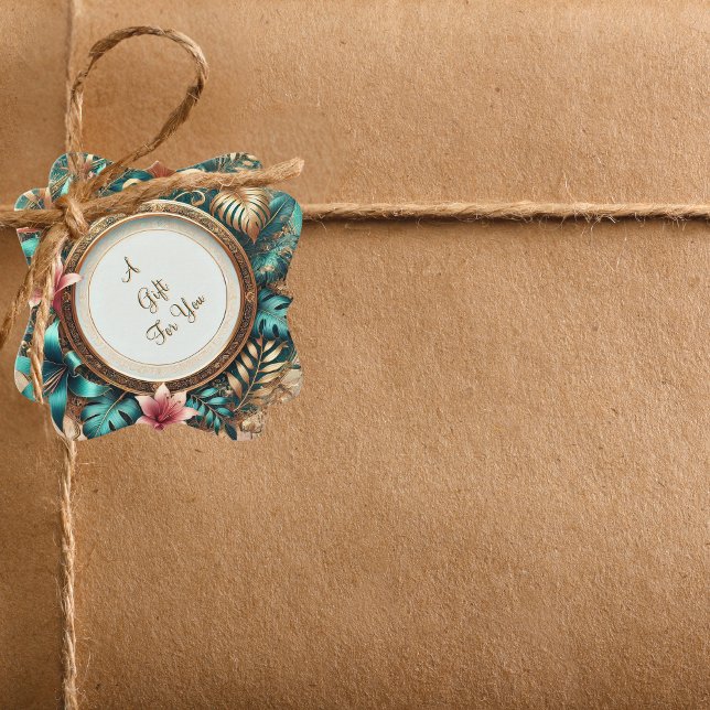 Tropical Elegance Favor Tags Geschenkanhänger (Von Creator hochgeladen)