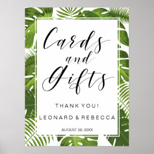 Tropical Elegant Cards and Gifts Hochzeitszeichen Poster