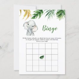 Tropical Elephant Boy Baby Shooter Bingo Game Einladung