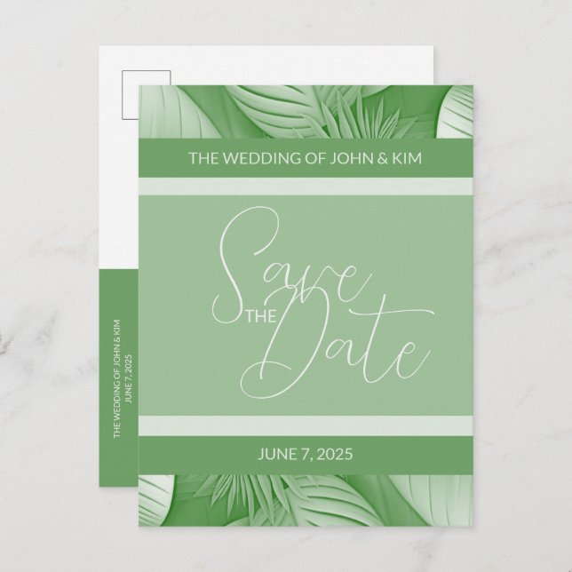 Tropical Enregistrer la date Annonce Carte postale (Devant / Derrière)