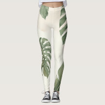 Tropical Escape Leggings – Monstera Leaf Yoga Hose