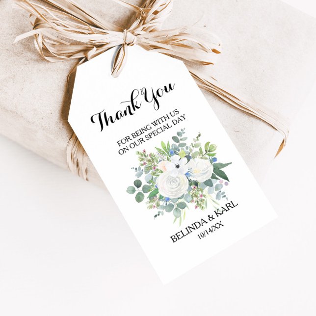 Tropical Eukalyptus Greenery Vielen Dank Geschenkanhänger (Von Creator hochgeladen)