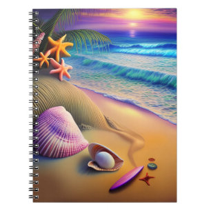 Tropical Fantasy Beach Sunset Notizblock