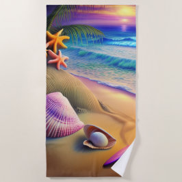 Tropical Fantasy Beach Sunset Strandtuch