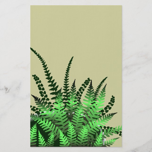 Tropical Ferns Stationary Briefpapier (Vorderseite)