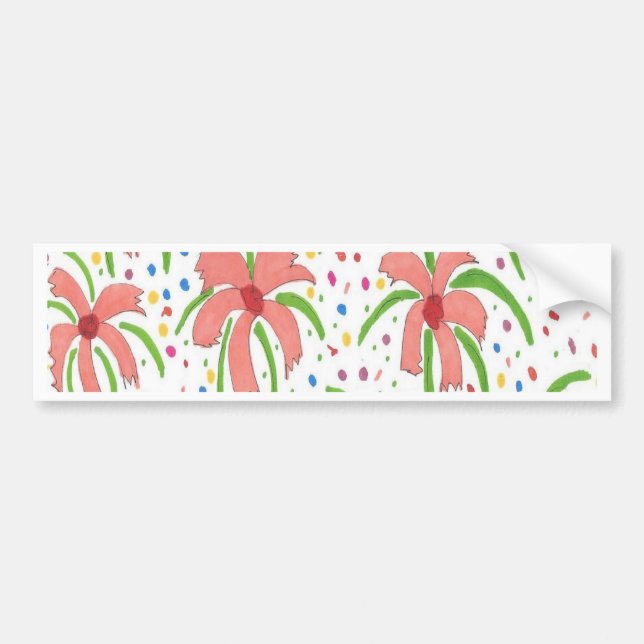 Tropical Fiesta Blume Autoaufkleber (Vorne)