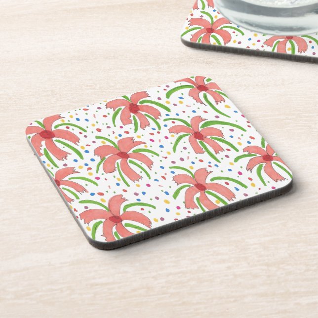 Tropical Fiesta Blume Untersetzer (Linke Seite)