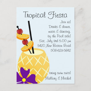 Tropical Fiesta Pool Party Einladung