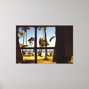 Tropical Fiji Beach Scene 60x40 (150x100cm) waccna Leinwanddruck