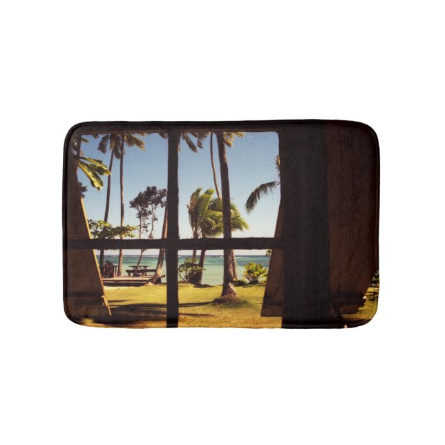 Tropical Fiji Beach Scene bmcna Badematte (Vorderseite)