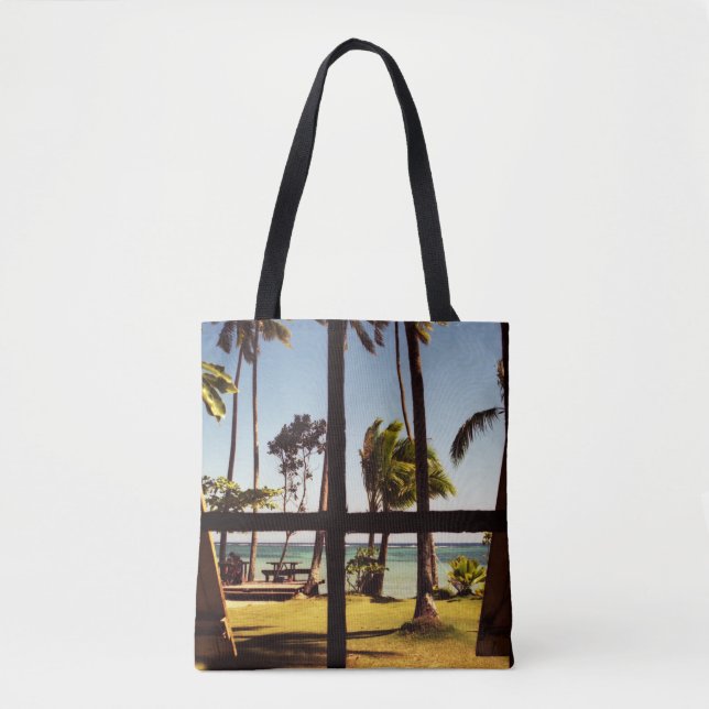 Tropical Fiji Beach Scene stcna Tasche (Vorderseite)