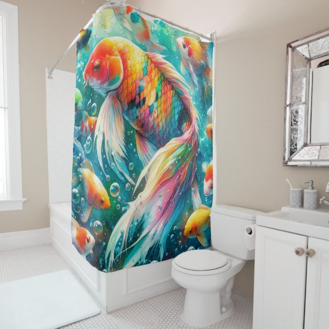 Tropical Fish Shower Curtain Duschvorhang (Beispiel)