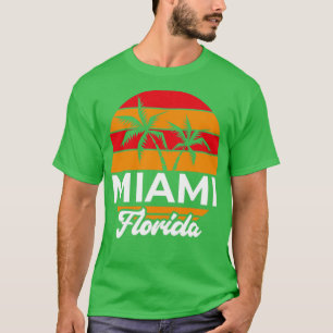 Tropical FL Summer Retro Miami Lover Florida T-Shirt