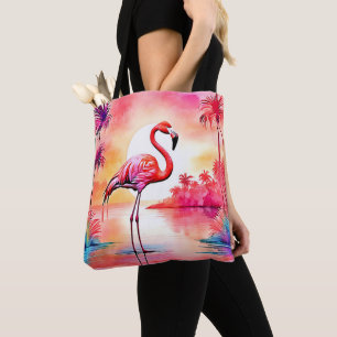 Tropical Flamingo Art Tasche