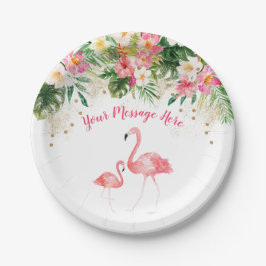 Tropical Flamingo Baby Dusche Pappteller