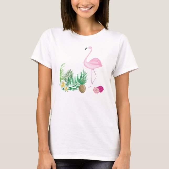 Tropical Flamingo Beach Top (Vorderseite)